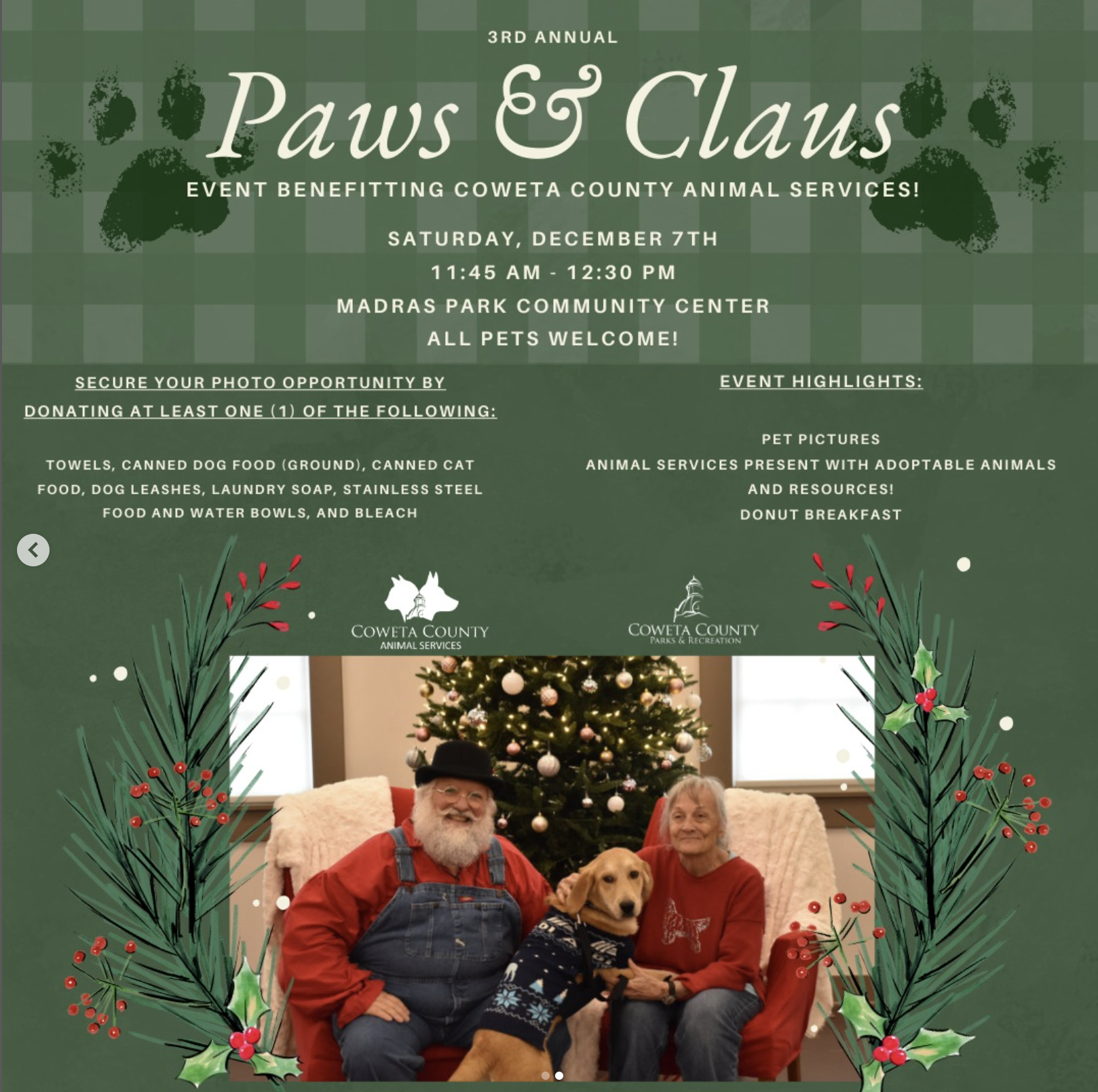 Paws & Claus flyer 2024